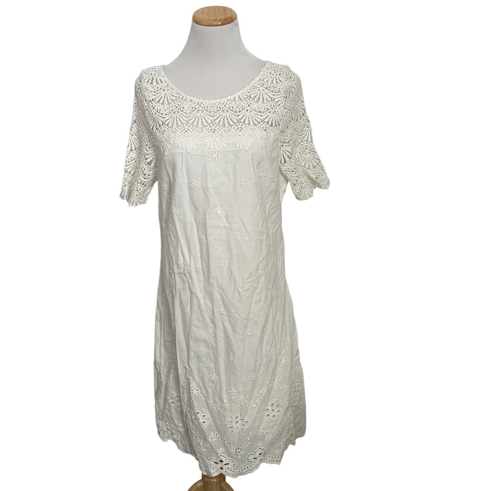 Sundance Catalog Imperial Crochet Eyelet Dress